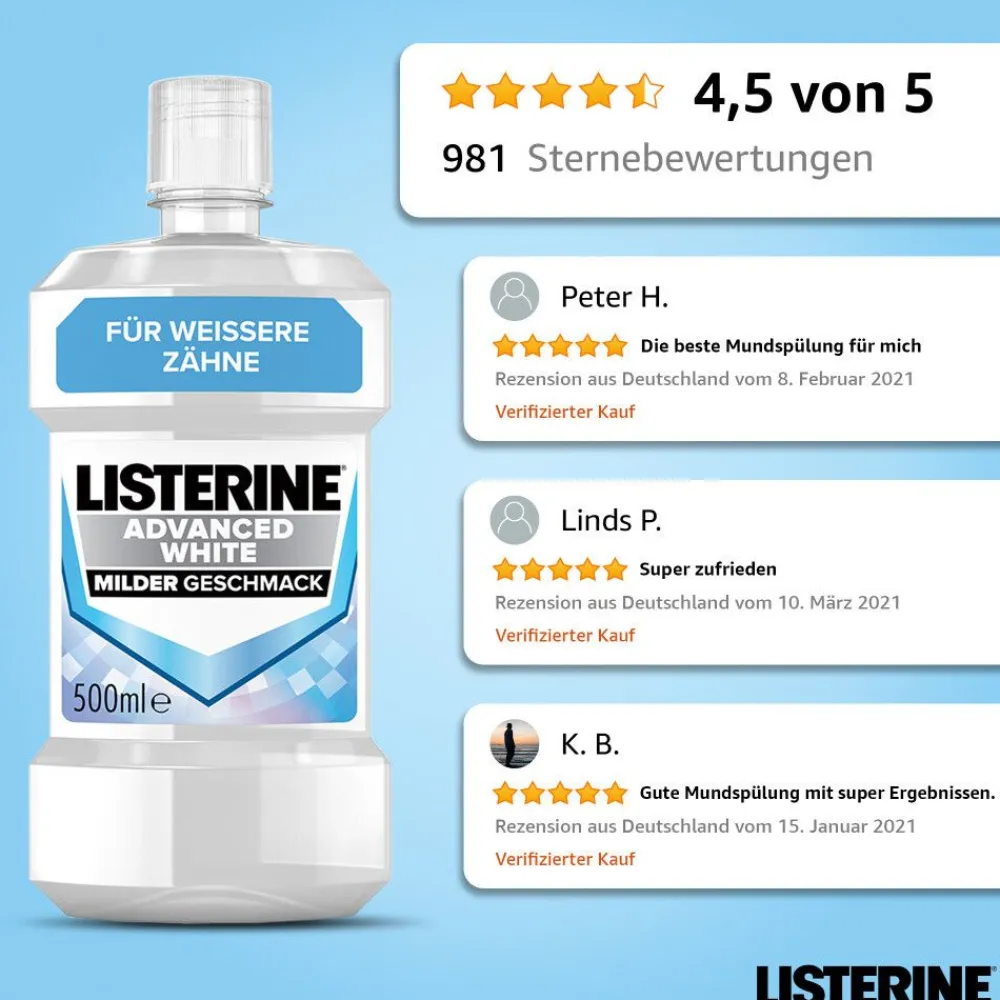 Advanced White Milder Geschmack|Listerine Sale