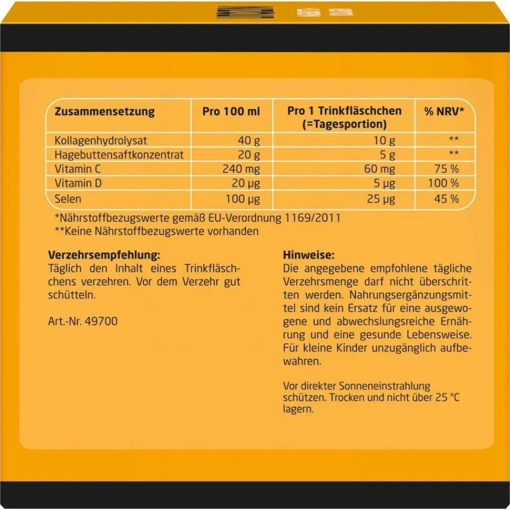 ® Hagebutte + Kollagen Trinkfläschchen|Litozin Clearance