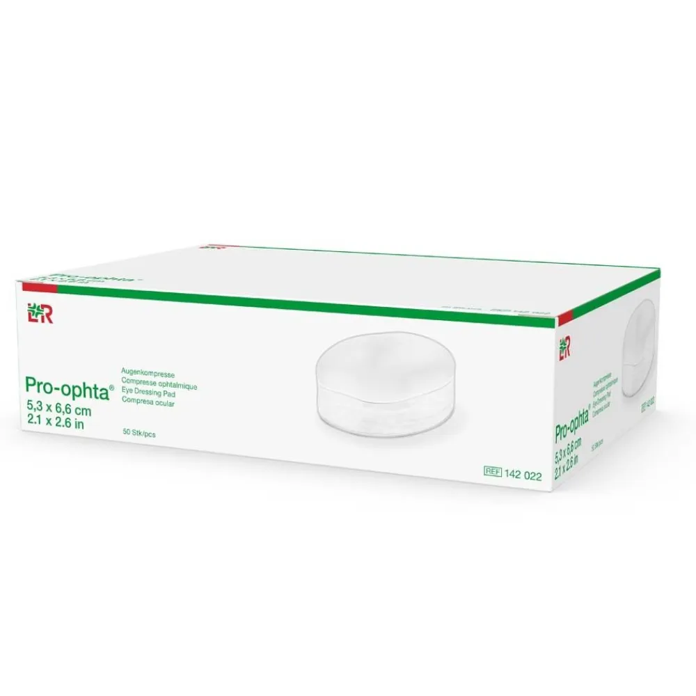 Lohmann & Rauscher Pro-ophta® Augenkompresse 5,3 cm x 6,6 cm> Hot