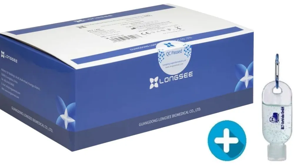 Longsee Covid-19 Antigen Schnelltest + gratis BLT Desinfektionsmittel> Best