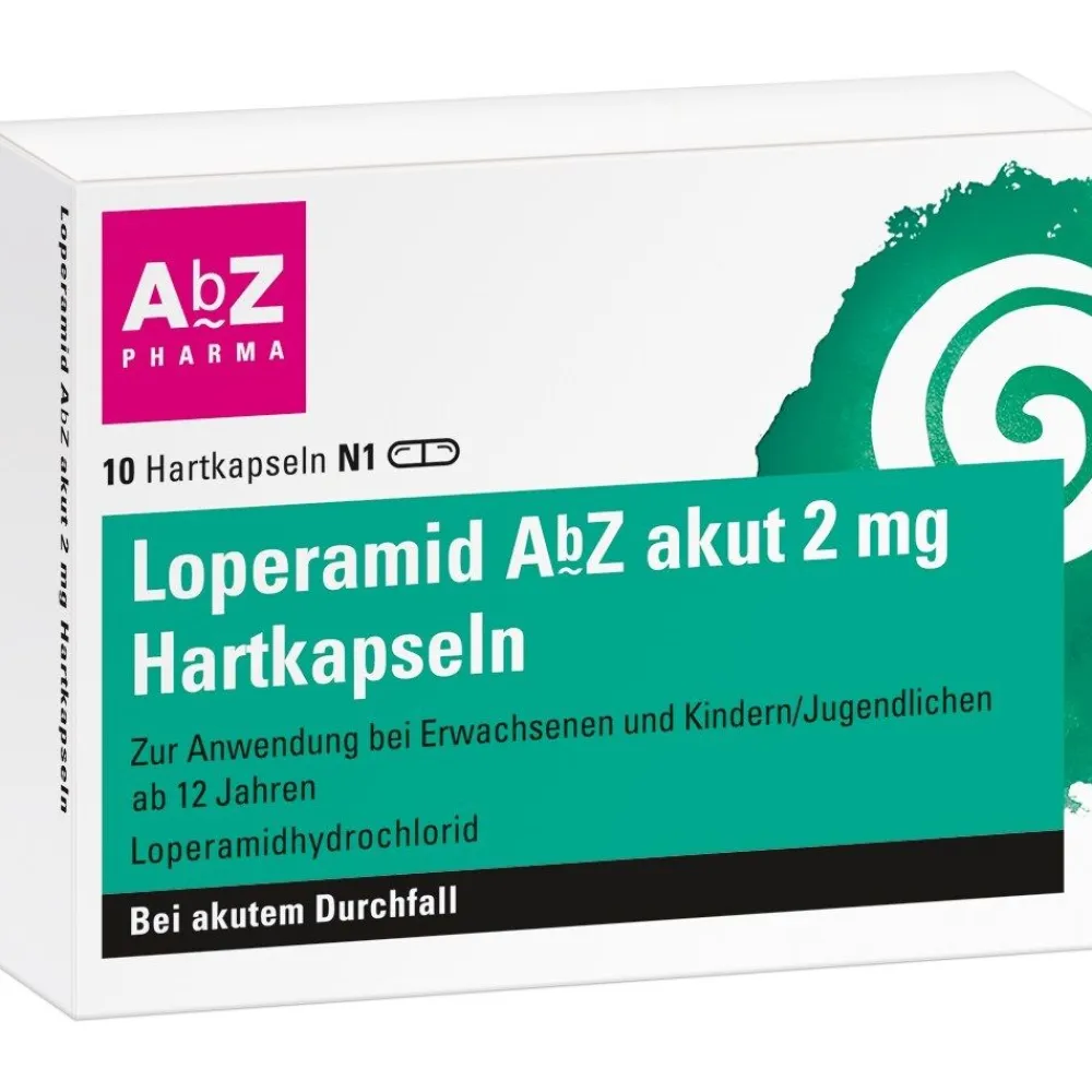 AbZ akut 2 mg Hartkapseln bei akutem Durchfall|Loperamid Best