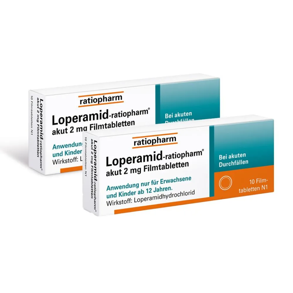 Loperamid-ratiopharm® akut 2 mg Filmtabletten| Discount