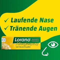 Lorano® Azelastin/Fluticason Allergiespray bei Heuschnupfen – Gemeinsam stärker** und schneller*><noscript><img width=