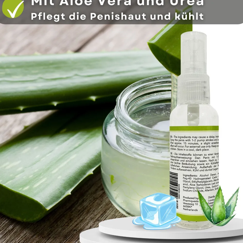 Lovelyness - Delay Verzögerungsspray mit Aloe Vera und Kühleffekt|Boners Clearance