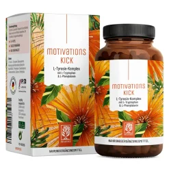 L-Tyrosin Komplex 500mg L-Tryptophan 90 vegane Kapseln L-Phenylalanin Motivationskick ®|NATURTREU