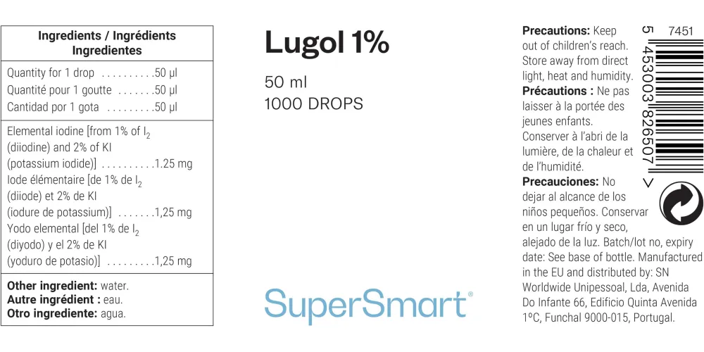 Lugol 1 % - SuperSmart| Clearance