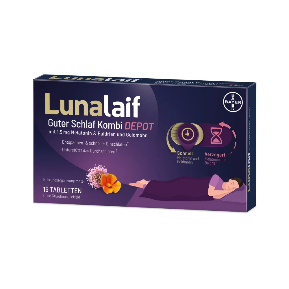 Lunalaif Guter Schlaf Kombi Depot mit 1,9 mg Melatonin| Clearance