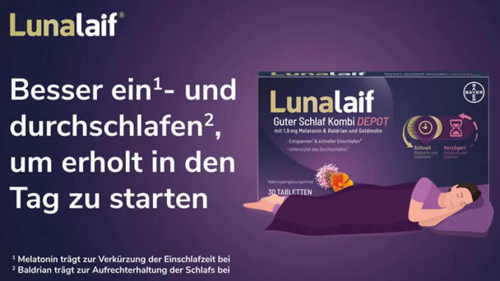 Lunalaif Guter Schlaf Kombi Depot mit 1,9 mg Melatonin| Clearance