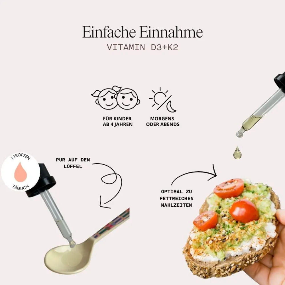 LUNARY Kids Vitamin D3+K2 Tropfen Vegan> Hot