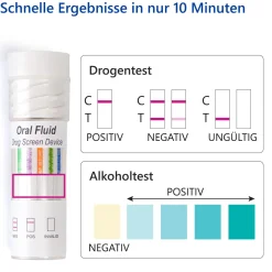 Speichel Drogenschnelltest zum Nachweis von 11 Drogen + Alkohol - Drogentest Multi 12><noscript><img width=