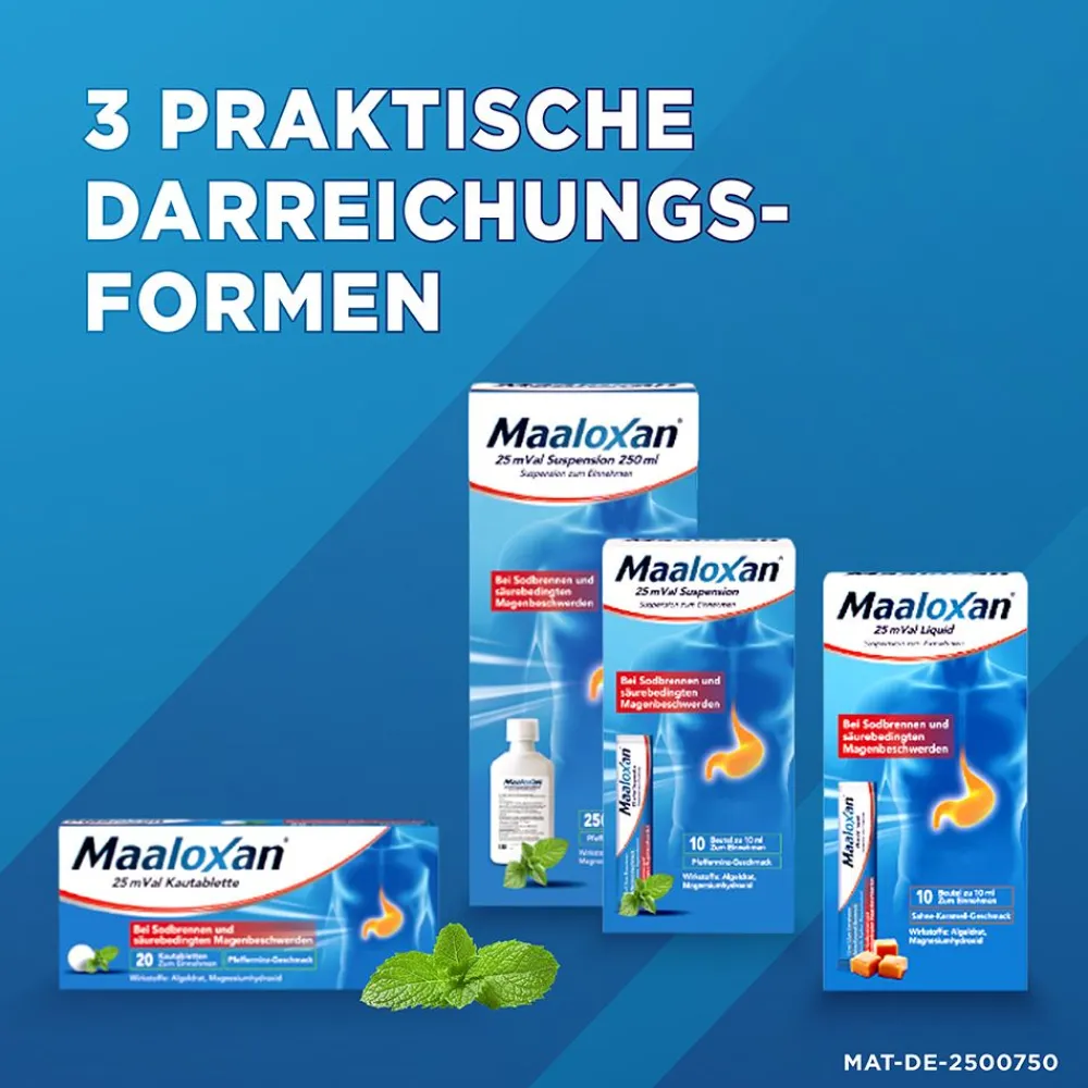 Maaloxan Suspension | Bei Sodbrennen & Magenschmerzen | Schnell & zuverlässig| Clearance