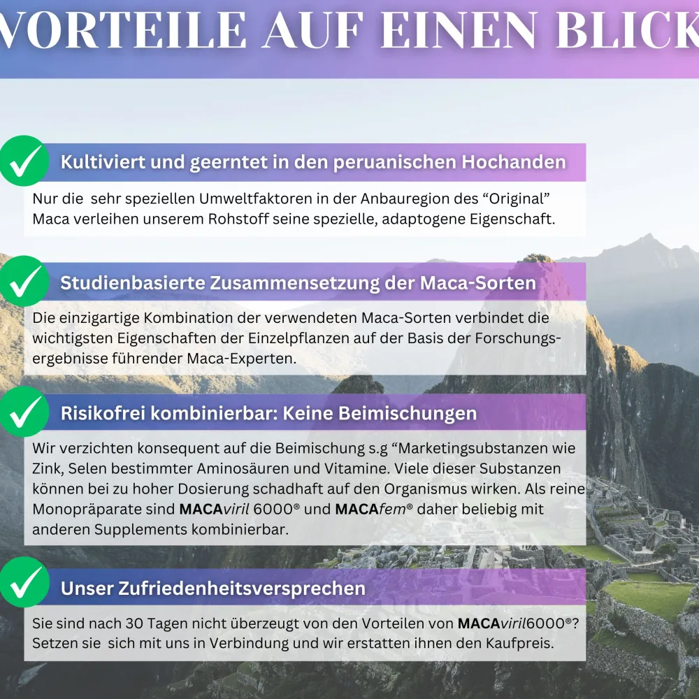 MACAfem und MACAviril Valentinstags-Geschenkidee| Sale