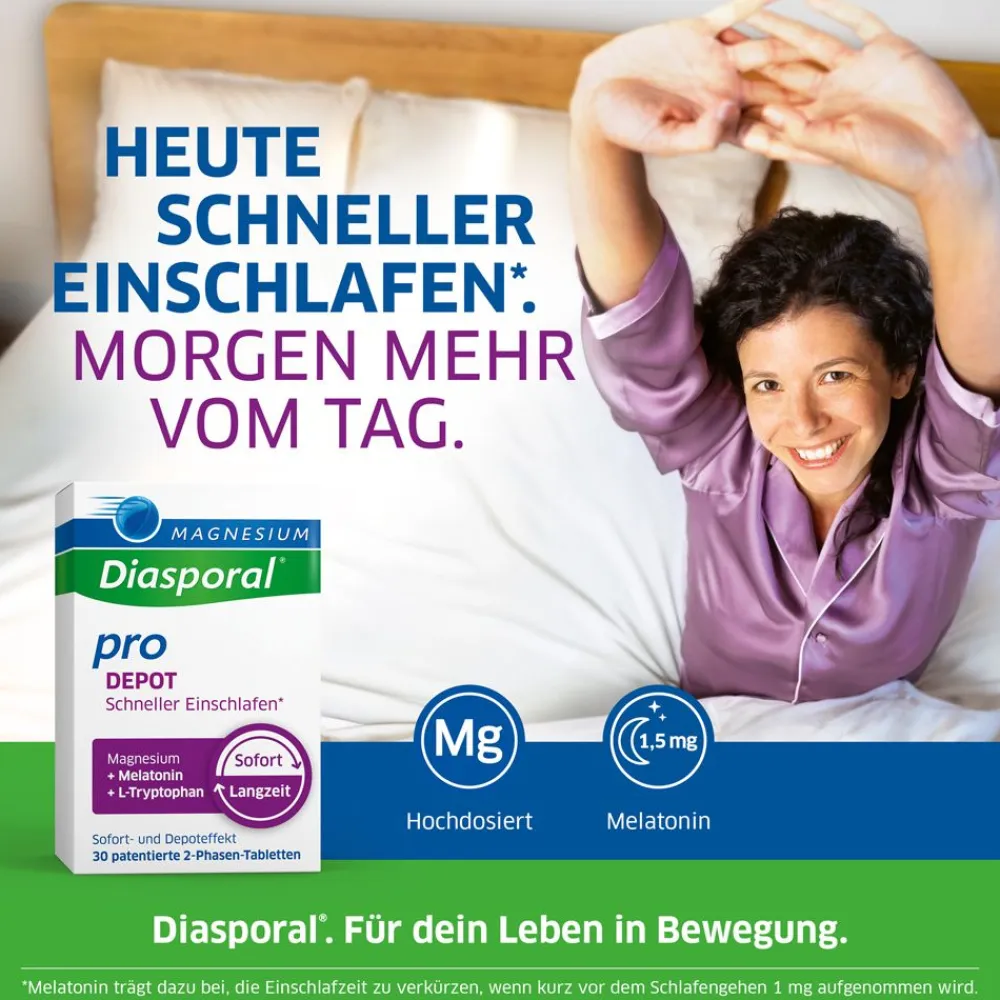 Magnesium-Diasporal pro DEPOT Schneller Einschlafen – Tabletten| Hot
