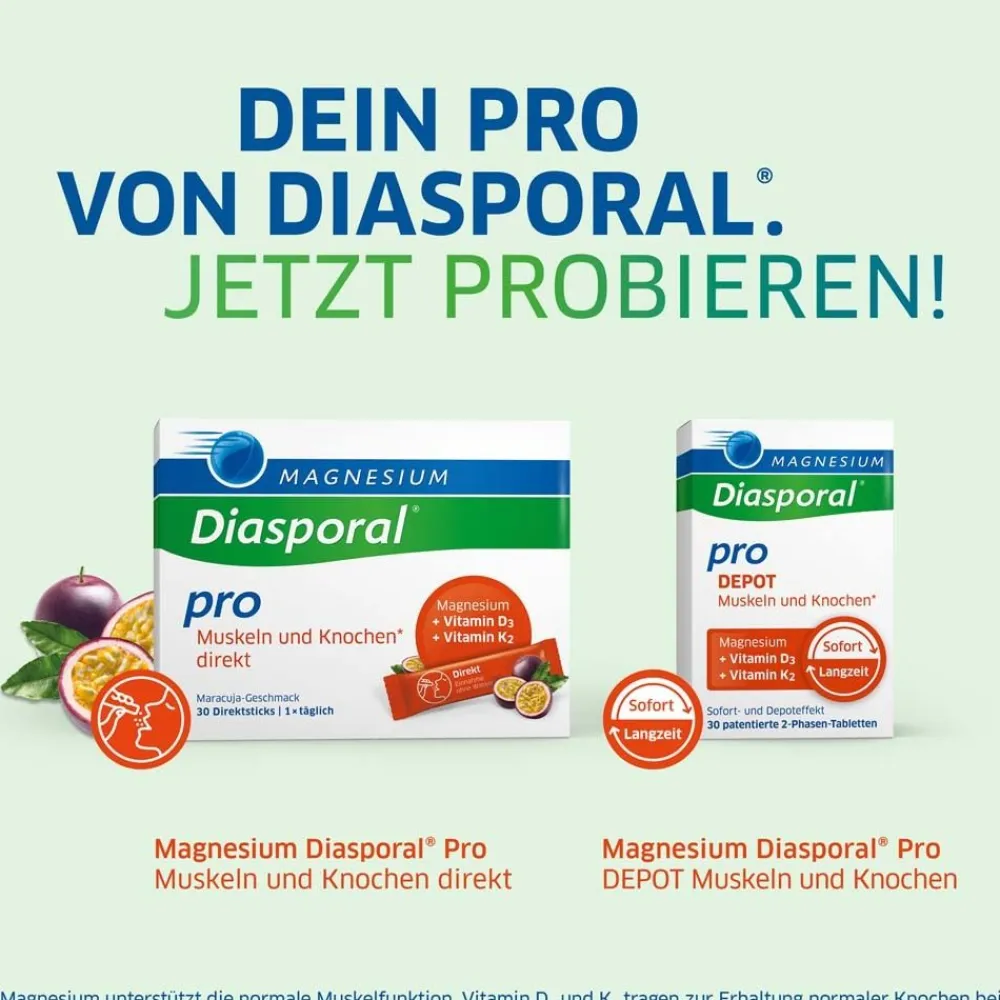 Magnesium-Diasporal® Pro Muskeln und Knochen direkt| Hot