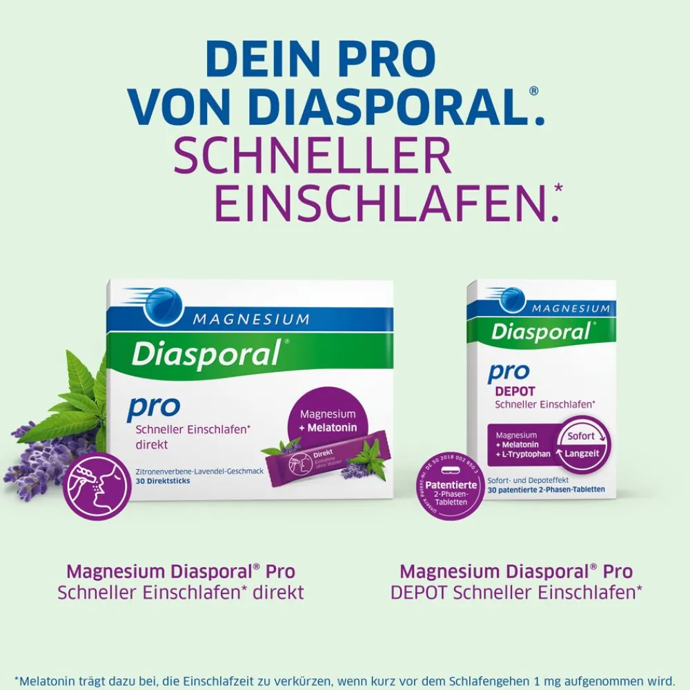 Magnesium-Diasporal pro Schneller Einschlafen direkt – Direktsticks| Best