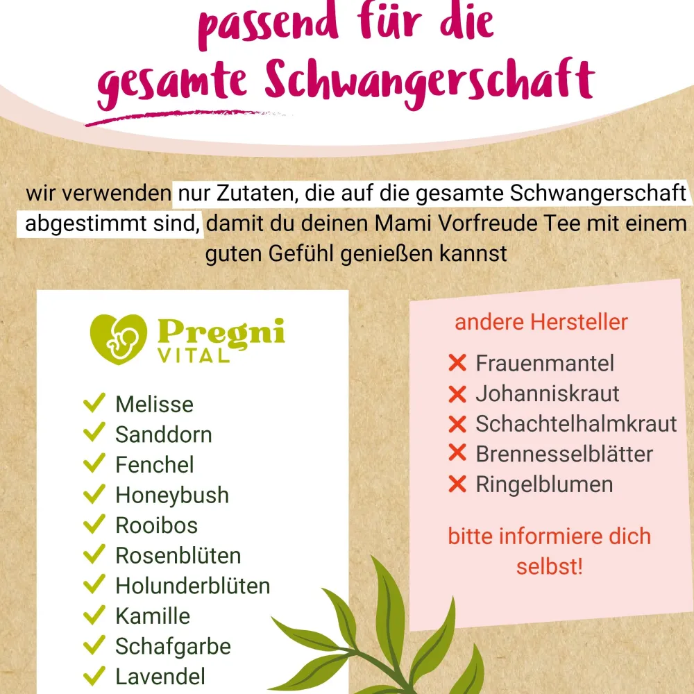 Mami Vorfreude BIO Schwangerschaftstee für die gesamte Schwangerschaft - von PregniVital®| Online
