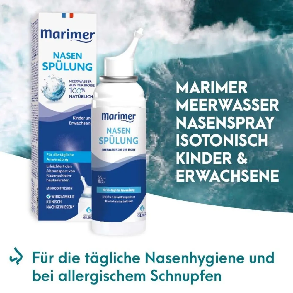 MARIMER Meerwasser Nasenspray isotonisch, Kinder & Erwachsene| Hot