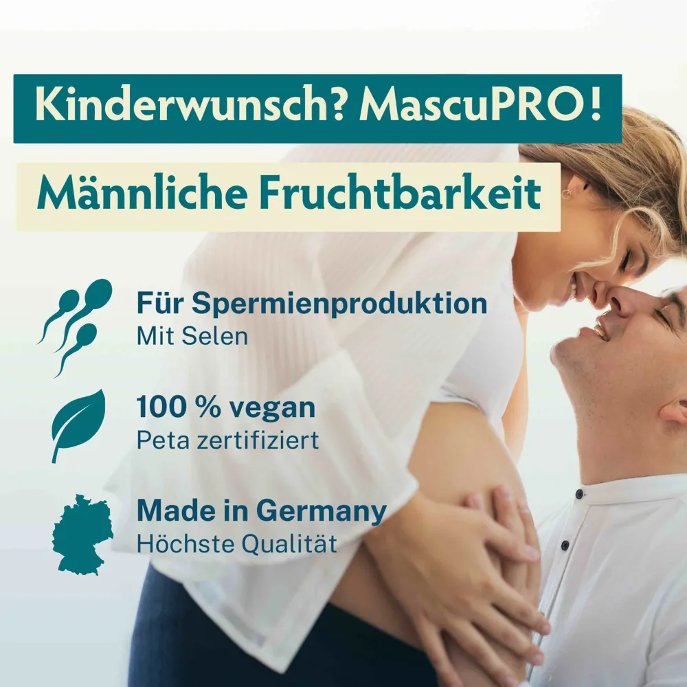 Fertilität | Fruchtbarkeit & Spermien | Folsäure, Q10 & Lycopin | Kinderwunsch Mann>MASCUPRO Sale