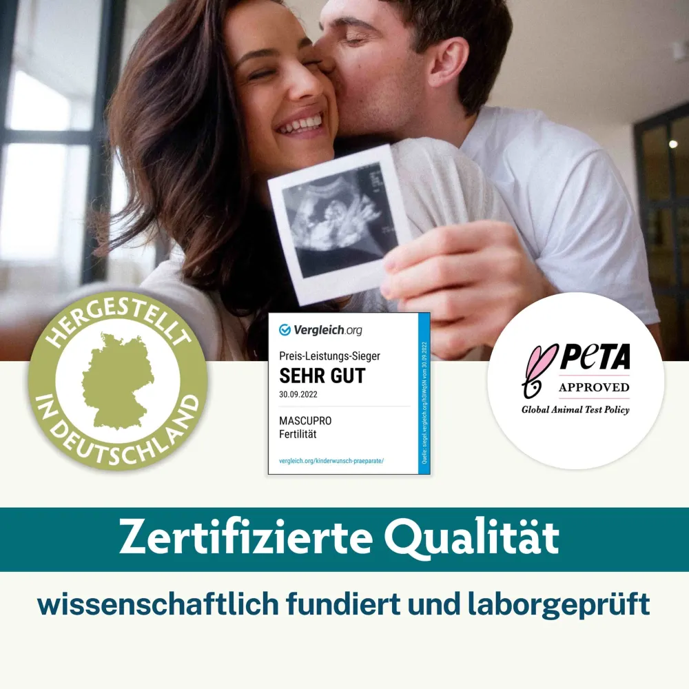 Fertilität | Fruchtbarkeit & Spermien | Folsäure, Q10 & Lycopin | Kinderwunsch Mann>MASCUPRO Sale