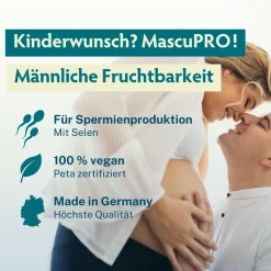 Fertilität | Kinderwunsch Vitamine für Männer | Folsäure & Aminosäuren|MASCUPRO Clearance
