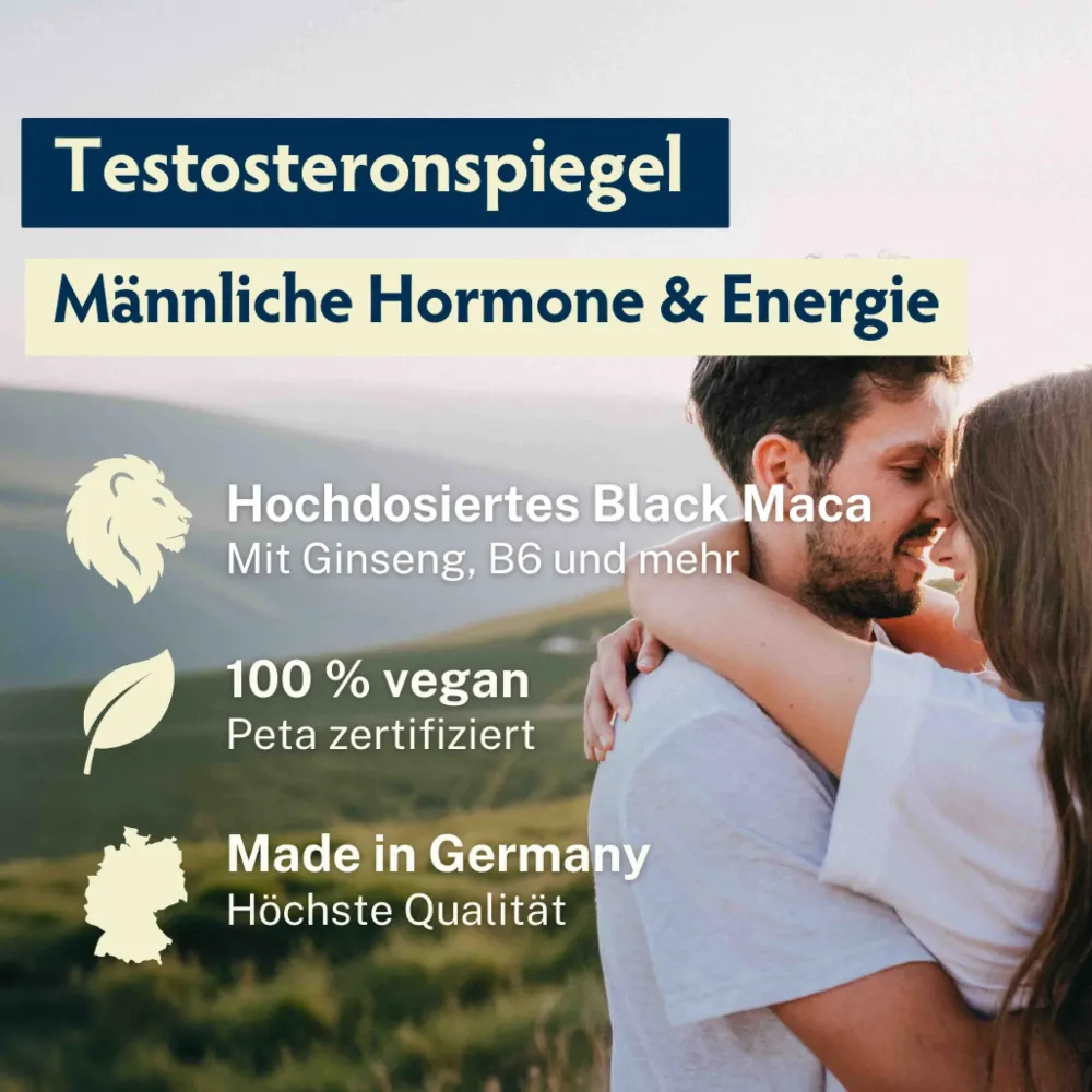 Mann & Kraft | Hormon Balance & Energie | schwarzes Maca & Aminosäuren|MASCUPRO Outlet