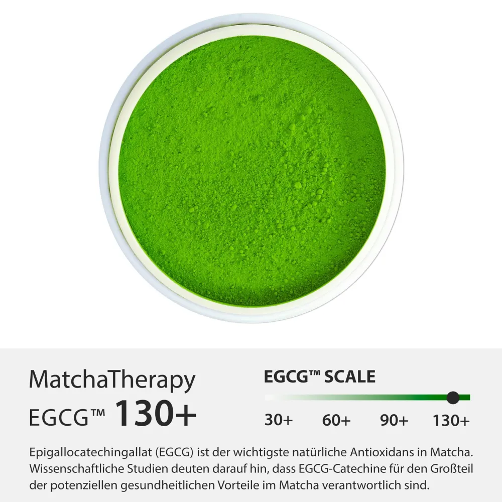 MatchaTherapy 130+ | BIO Matcha Grüntee aus Japan | Laborgeprüft: min. 130mg/g EGCG Antioxidantien| Clearance