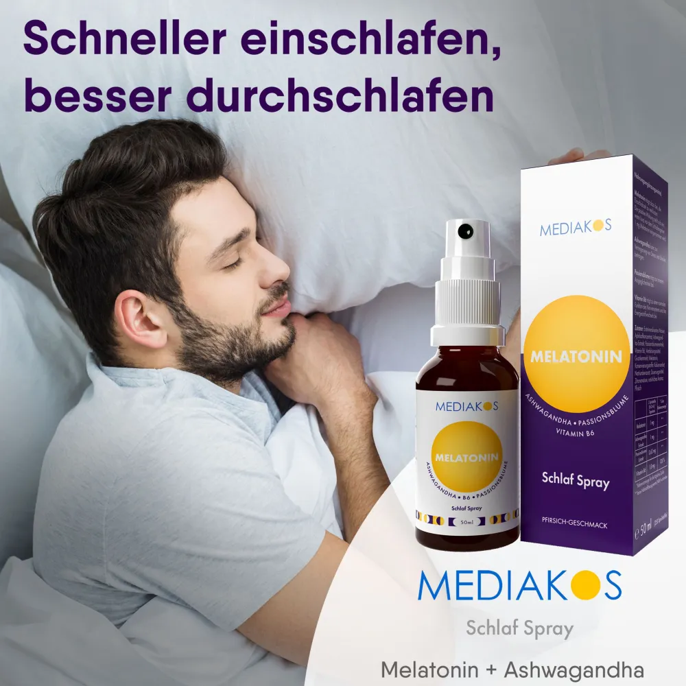 Mediakos® Melatonin Ashwagandha Schlaf Spray| Outlet