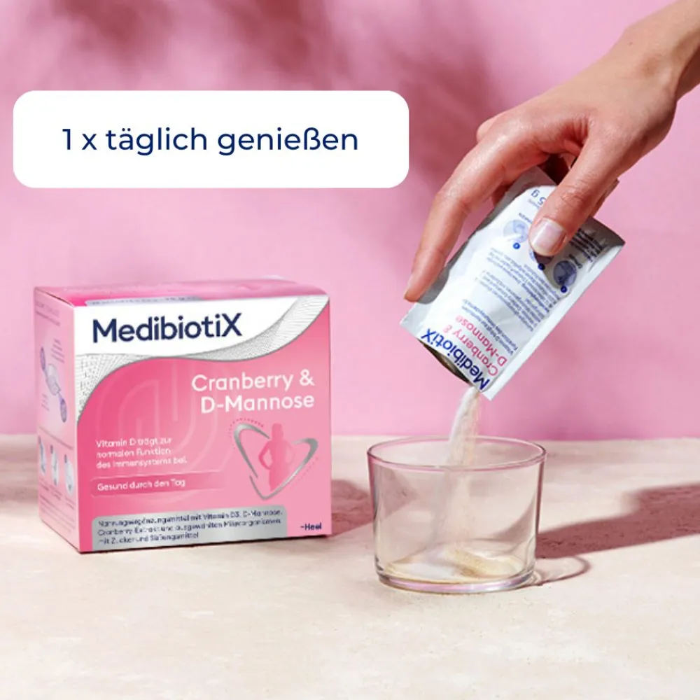 Cranberry & D-Mannose - für Blase, Abwehrkräfte & Vaginalflora mit Milchsäurebakterien>MedibiotiX New