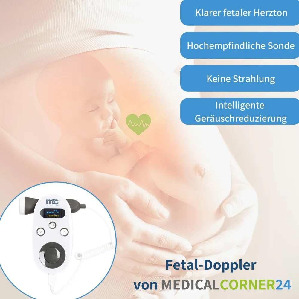 Medicalcorner24 Ultraschall Fetal-Doppler Grau| Best