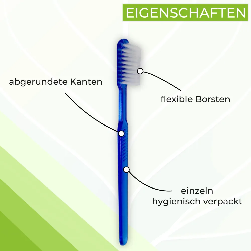 Einmalzahnbürsten mit Zahnpasta blau>Medi-Inn New