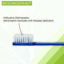 Einmalzahnbürsten mit Zahnpasta blau><noscript><img width=