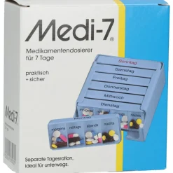 Medikamentendosierer für 7 Tage, blau|Medi-7 Discount