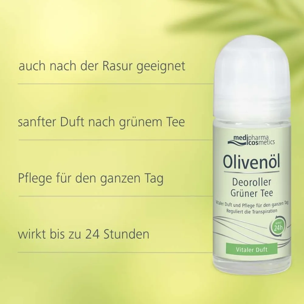 medipharma comsmetics Olivenöl Deoroller Grüner Tee>Medipharma Olivenöl