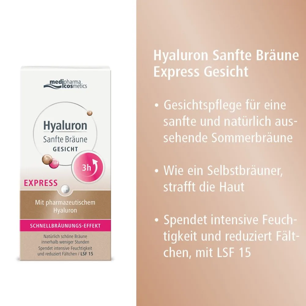 Hyaluron Sanfte Bräune Express Gesicht>Medipharma Cosmetics