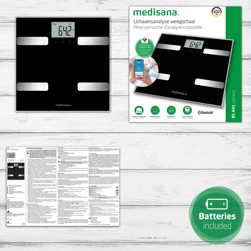 BS A41 connect Körperanalysewaage mit Smartphone App|Medisana Sale