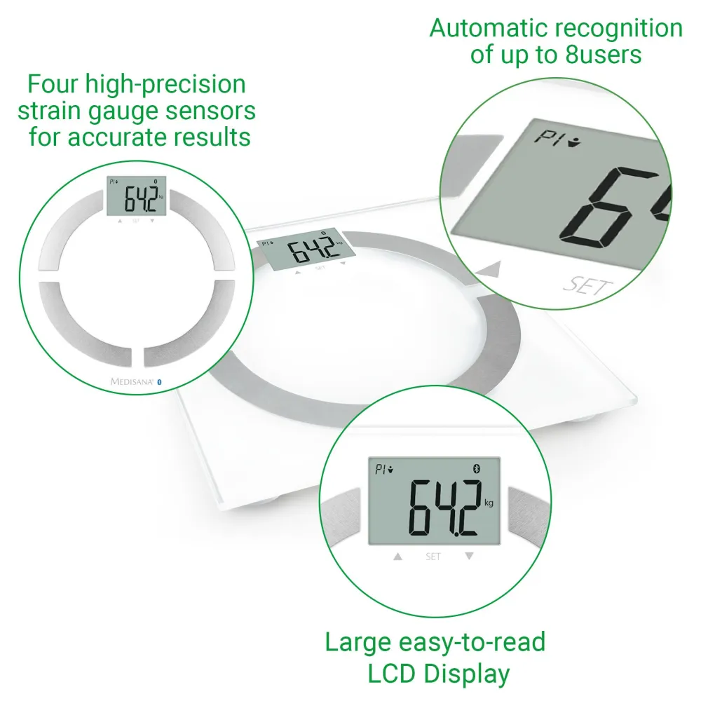 BS 444 connect Körperanalysewaage mit Smartphone App|Medisana Best