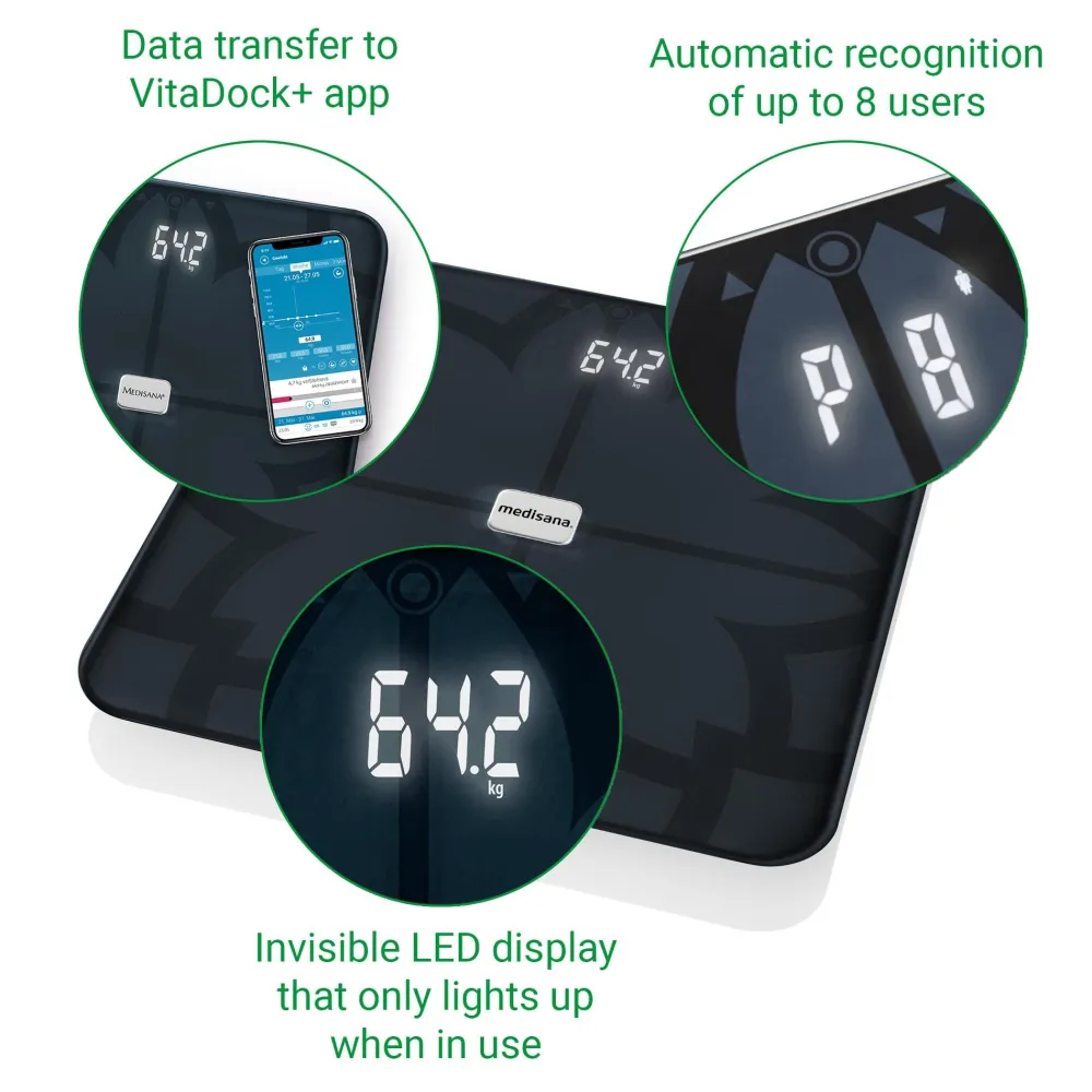 BS 450 connect Körperanalysewaage mit Smartphone App|Medisana