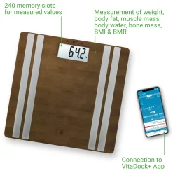 BS 552 connect Körperanalysewaage aus Bambus mit Smartphone App><noscript><img width=