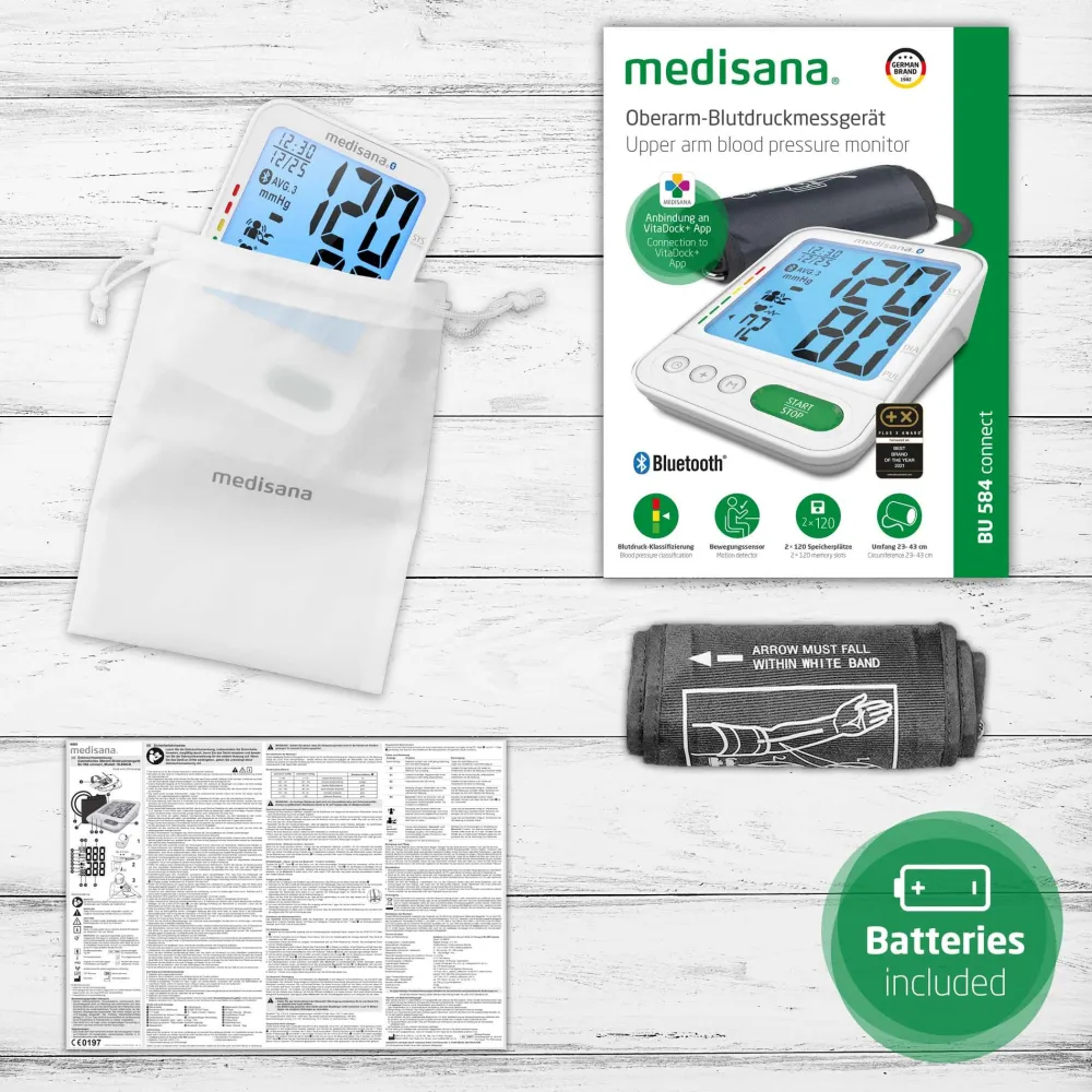 BU 584 connect Oberarm-Blutdruckmessgerät>Medisana Discount