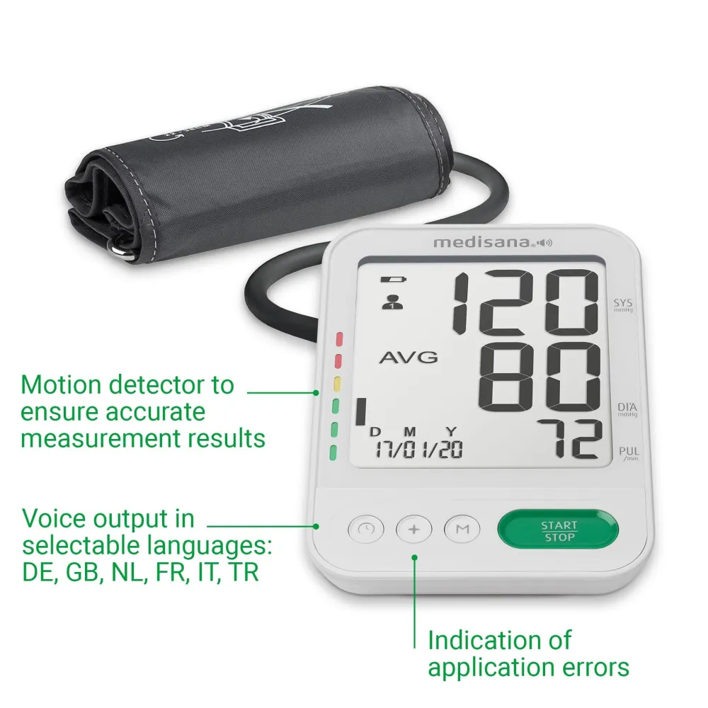 BU 586 Voice Oberarm-Blutdruckmessgerät>Medisana Discount