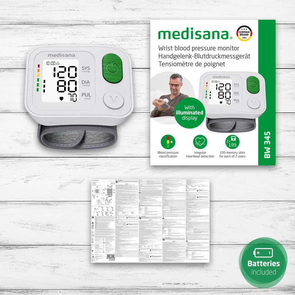 BW 345 Handgelenk-Blutdruckmessgerät>Medisana Hot