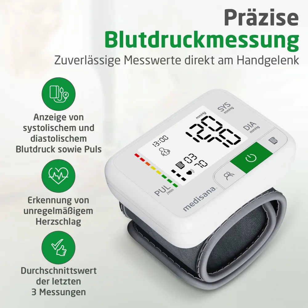 BW 355 Handgelenk-Blutdruckmessgerät|Medisana New