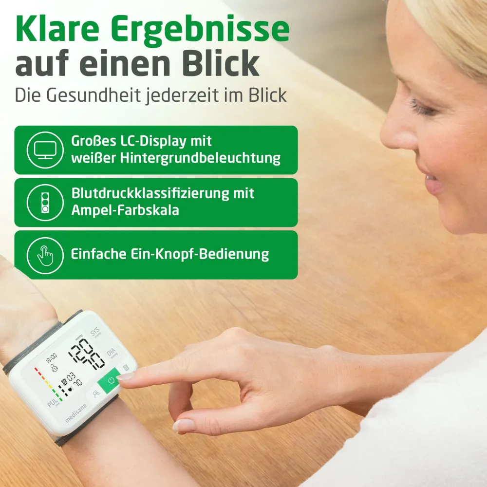 BW 355 Handgelenk-Blutdruckmessgerät|Medisana New