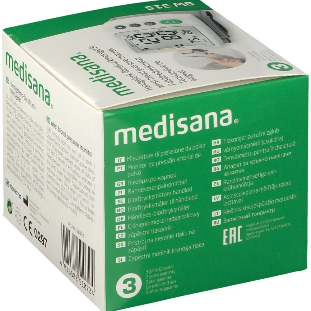 BW 315 Handgelenk-Blutdruckmessgerät>Medisana Outlet