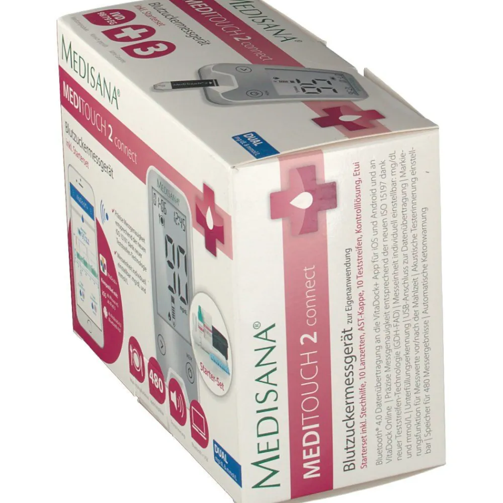 2 Dual Blutzuckermessgerät mmol/L und mg/dL>Medisana Meditouch Online