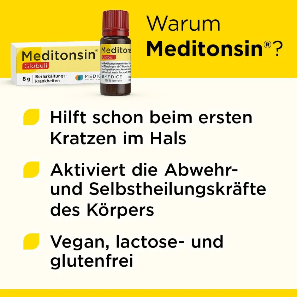 ® Globuli bei ersten Anzeichen einer Erkältung|Meditonsin Best