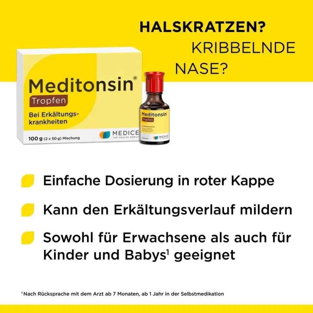 ® Tropfen bei ersten Anzeichen einer Erkältung>Meditonsin New
