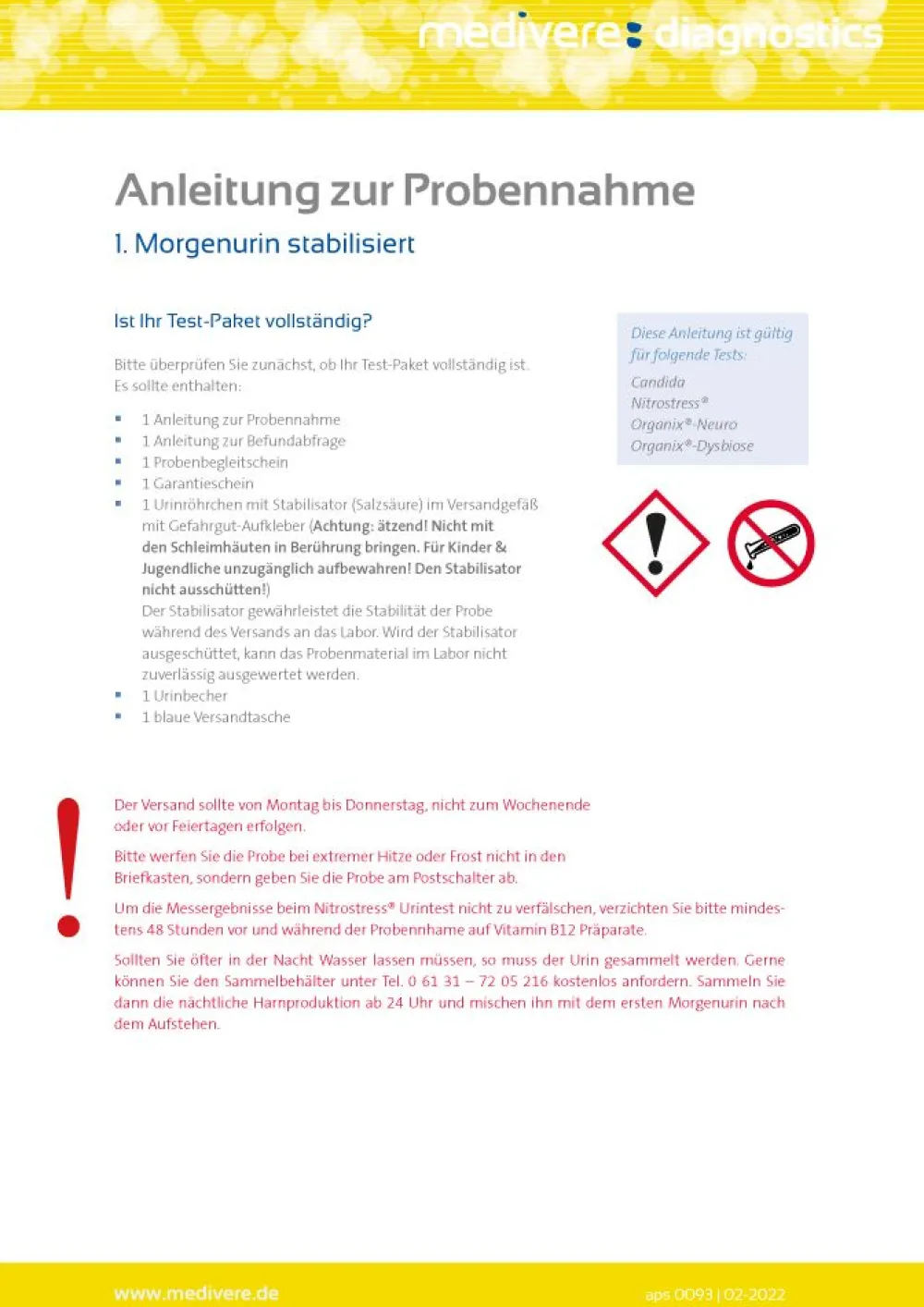 medivere diagnostics Organix® Neuro Urintest| Sale