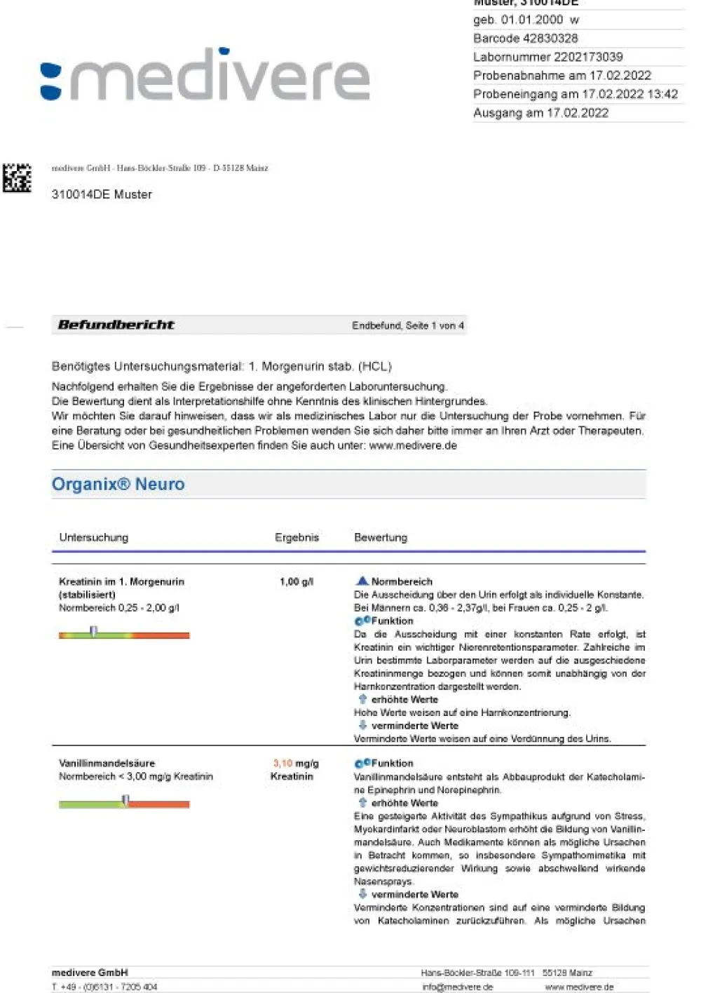 medivere diagnostics Organix® Neuro Urintest| Sale