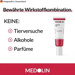 Medolin® Herpesgel - Herpescreme gegen Lippenherpes - Herpes Creme für gesunde Lippen| New